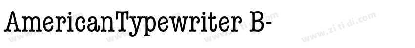 AmericanTypewriter B字体转换